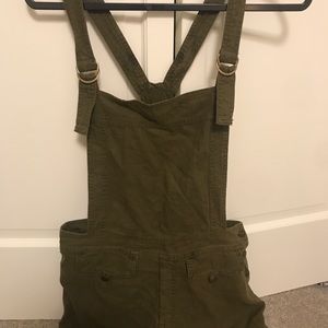Free People army green shortalls/romper